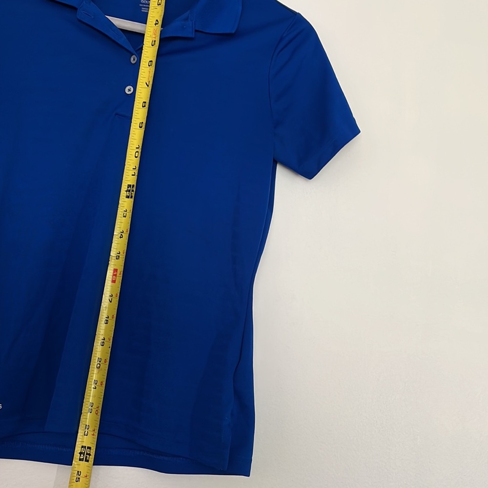 adidas Women's Short Sleeve Polo Tee in Royal Blue - Picture 5 of 6